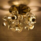 Brass ceiling lamp & flowers Simon & Schelle