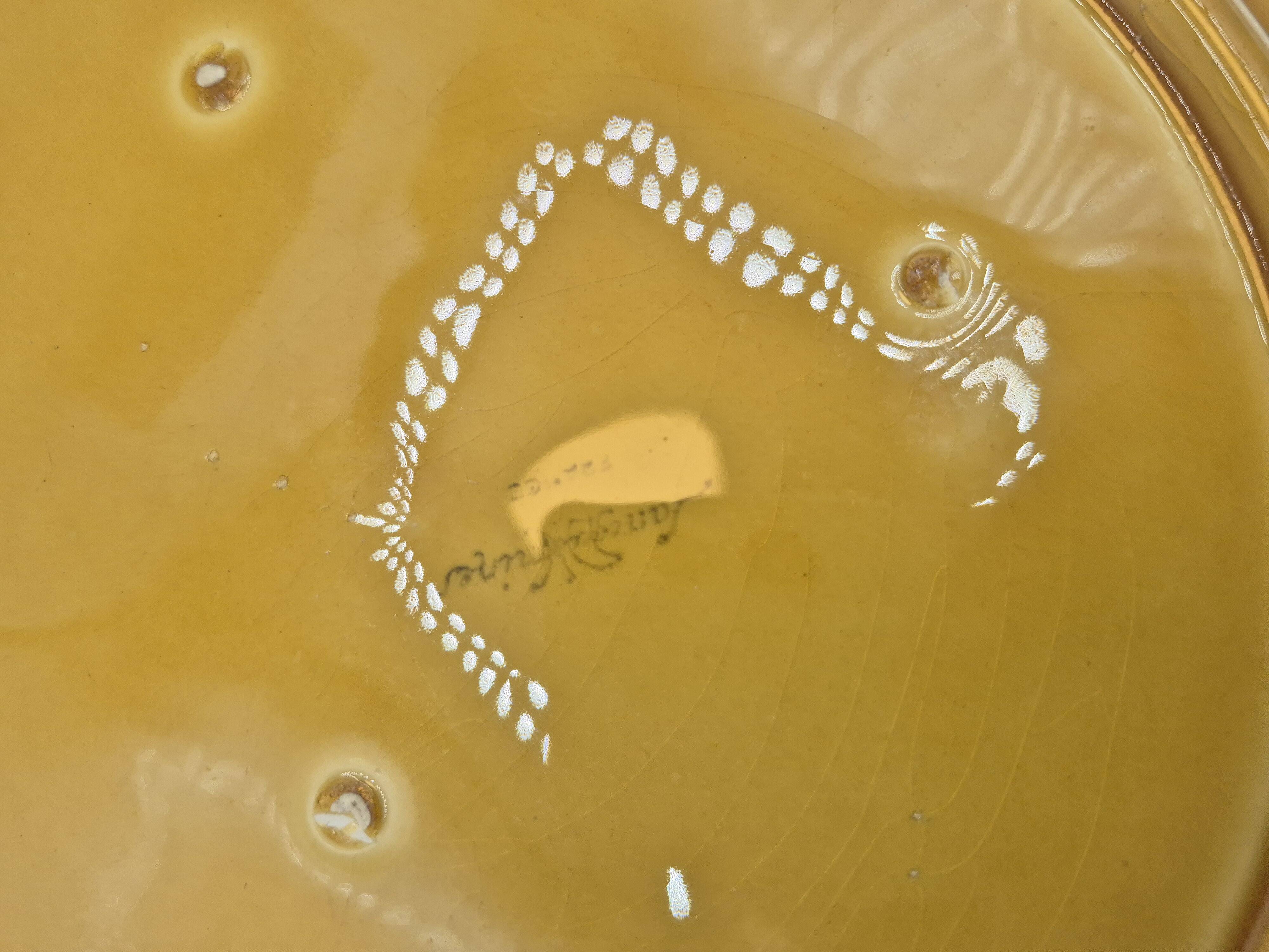 Lot of 11 Sarreguemines barbotine fruit dessert plates 19cm vintage rare