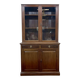 English walnut two-body library from the early 20th century.