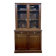English walnut two-body library from the early 20th century.