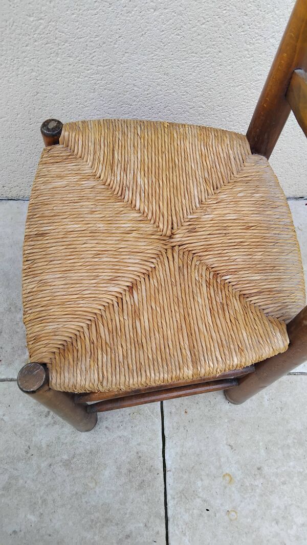 Chaise paille vintage