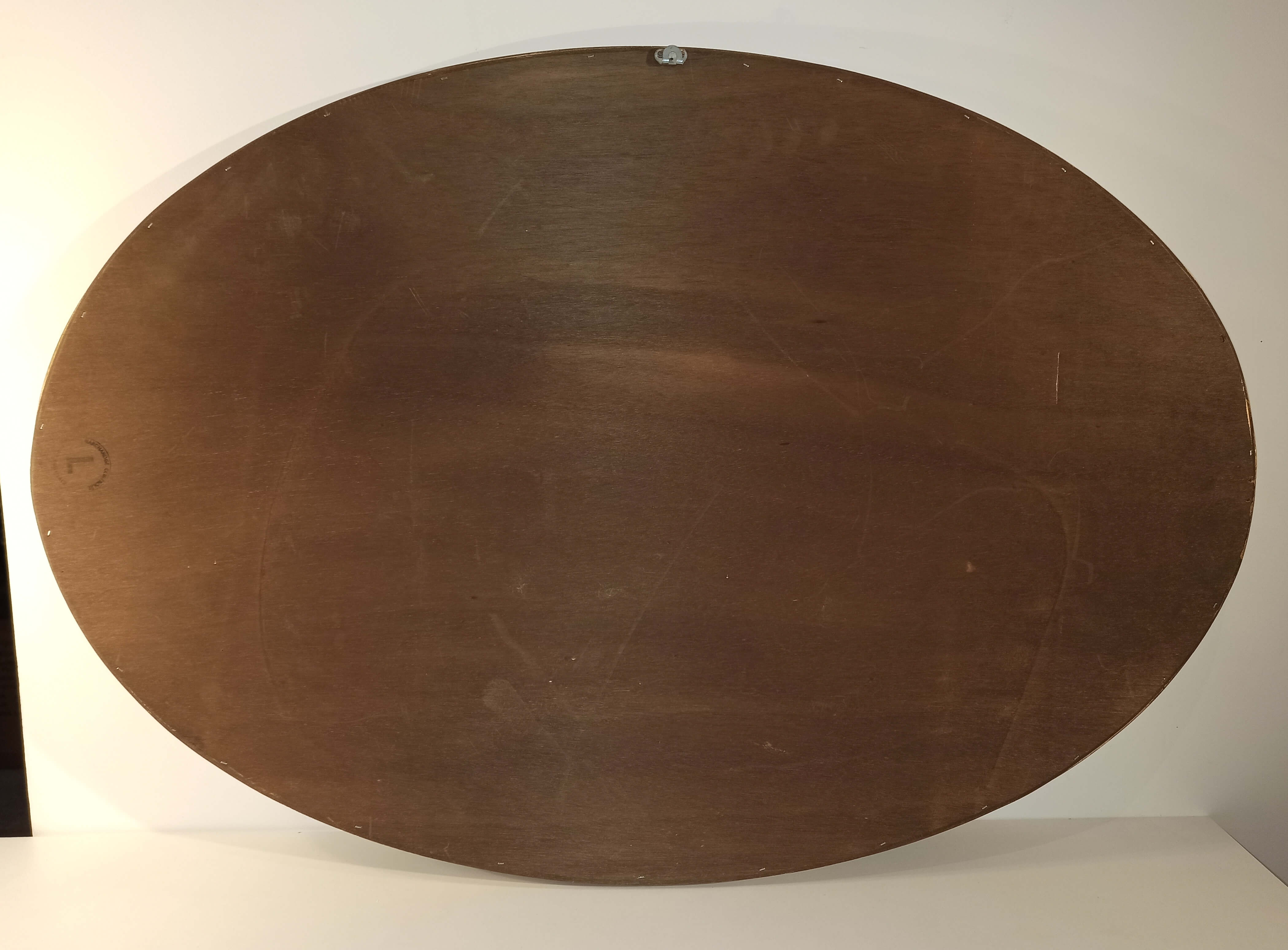 Antique mirror in gilded wood and fine floral decoration - 99x69cm