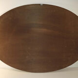 Miroir ancien en bois doré et décor floraux fins - 99x69cm