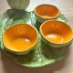 Plat et bols en forme de melon