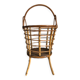Basket rattan plant holder