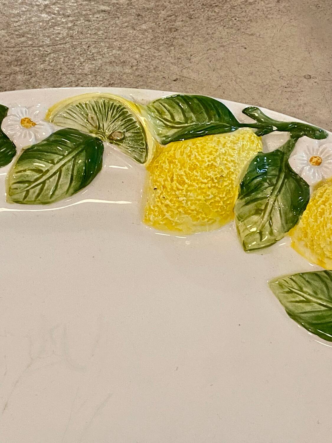 Large lemon slip dish