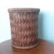 Panier cylindrique haut en osier, cache-pot ou corbeille à papier