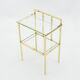 Pair of sofa tables in glass and brass 1960s