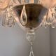 Venetian chandelier in transparent Murano glass with 10 light arms, circa 1980.