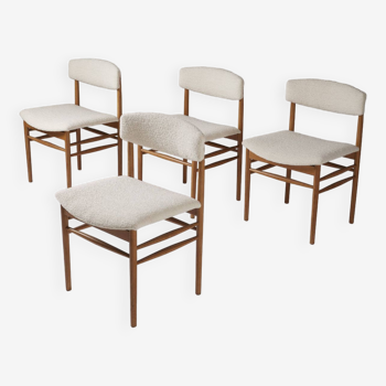 Set of wooden and buckle chairs