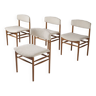 Ensemble de chaises en bois et bouclette