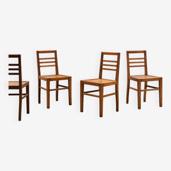 Suite de 4 chaises bistrot bois