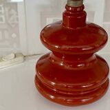 Ceramic rust bedside table lamp 1970 1980