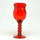 Gobelet décoratif baroque, en verre rouge, KIS, Institut du verre de Cracovie, années 1970