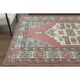 1970s vintage Turkish Oushak handmade wool cotton pink area rug 190x245
