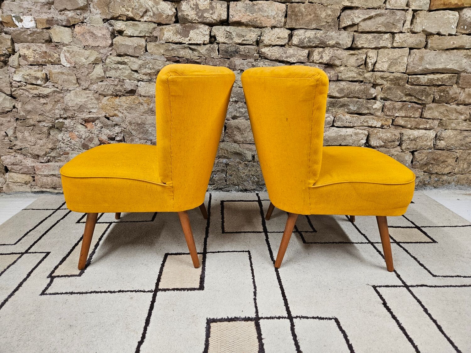 Pair of cocktail armchairs 1960s