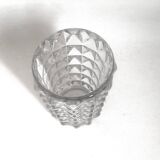 Diamond point crystal vase from the 50s height 21.5 cm