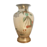 Vase en laiton - motif floral