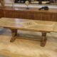Large sculptural oak table from the 1950s.