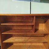 Vintage glass bookcase - Wood