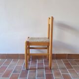 4 vintage straw chairs