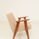 Vintage chair in beige velvet designed by Chierowski.