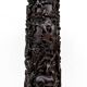 Important high Asian column / saddle in carved wood, circa 1880, Indochina