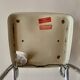 Vintage cosco step stool chair in chrome steel and white skai