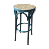 Curved wooden bar stool