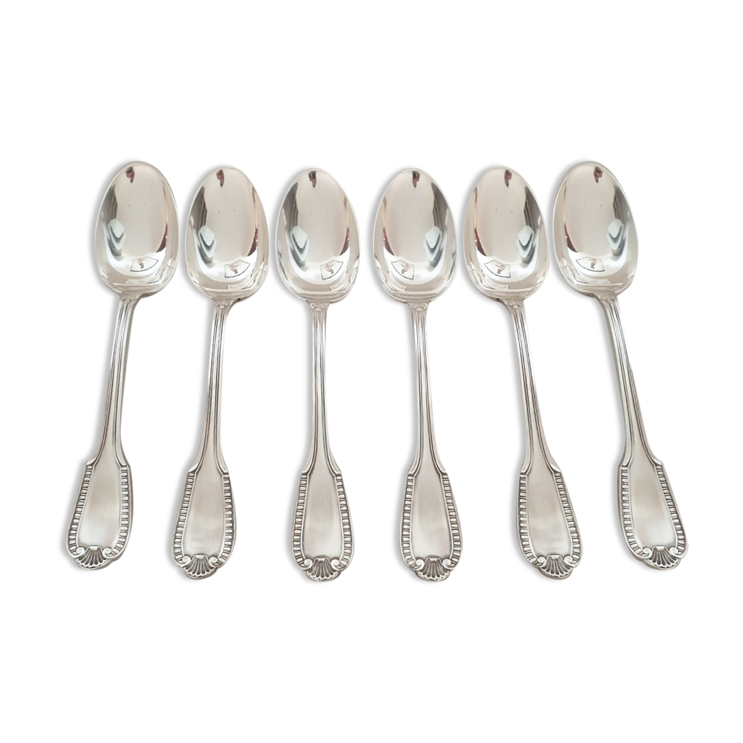 Set of 6 large old boulenger spoons