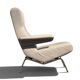 Archi armchair in grey leather by Pierre Paulin - Ligne Roset Edition