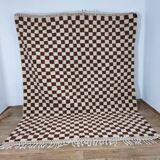Handmade wool Berber rug 288x230 cm