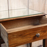 Bedside table, sofa tip - rosewood and brass plate