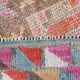 Colorful Vintage Runner Rug, Soft Pink Handmade Hallway Carpet, 82x334 Cm