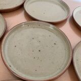 Lot de 12 assiettes plates en grès