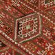 6x13 Beige & Red Wool Kilim Rug, 193x406Cm