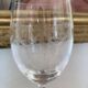 Set of 9 tall twisted and engraved crystal wine glasses