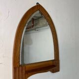 Art Deco Oak Amsterdamse School Mirror, 1920s