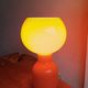 Lampe champignon Space Age en verre opalin orange 1970
