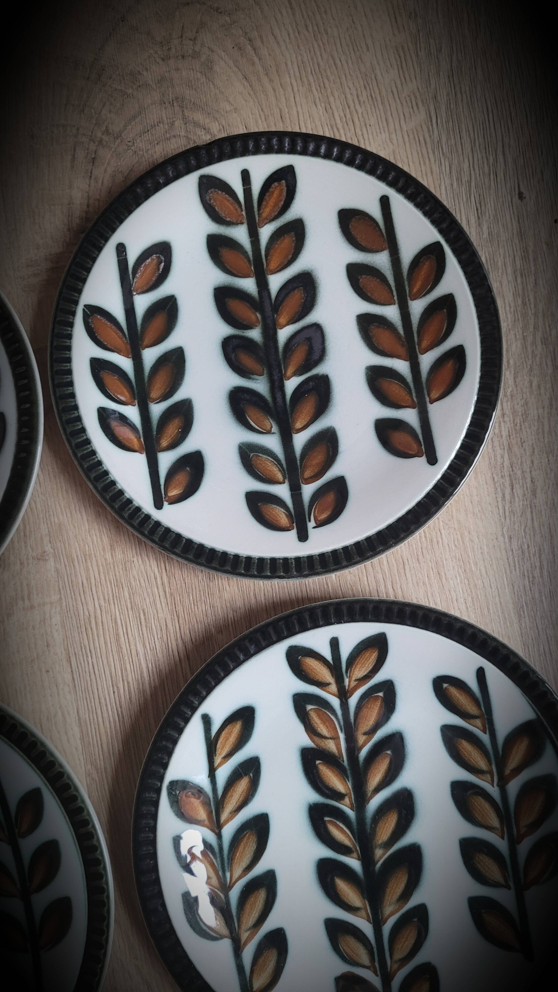 Set of 6 Rambouillet Boch plates 1966