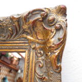 old rectangular mirror aged golden tower
