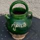 Ancient gargoulette in Corsican green glazed earth