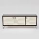 Vintage sideboard with handmade relief surface, metal, Germany, 1960s