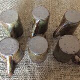 6 stoneware mugs