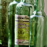 Lot of 4 old bottles "L'Hermitage" water of Saint Genis Laval (Dept 69)