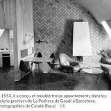 Lampadaire gainé cuir par FJB Corsini pour Metalarte 1950s