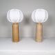 Pair of Midcentury porcelain lamps by Olle Alberius, Rorstrand, Sweden, 1960s.