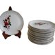 Plate with red roses Moulin des Loups
