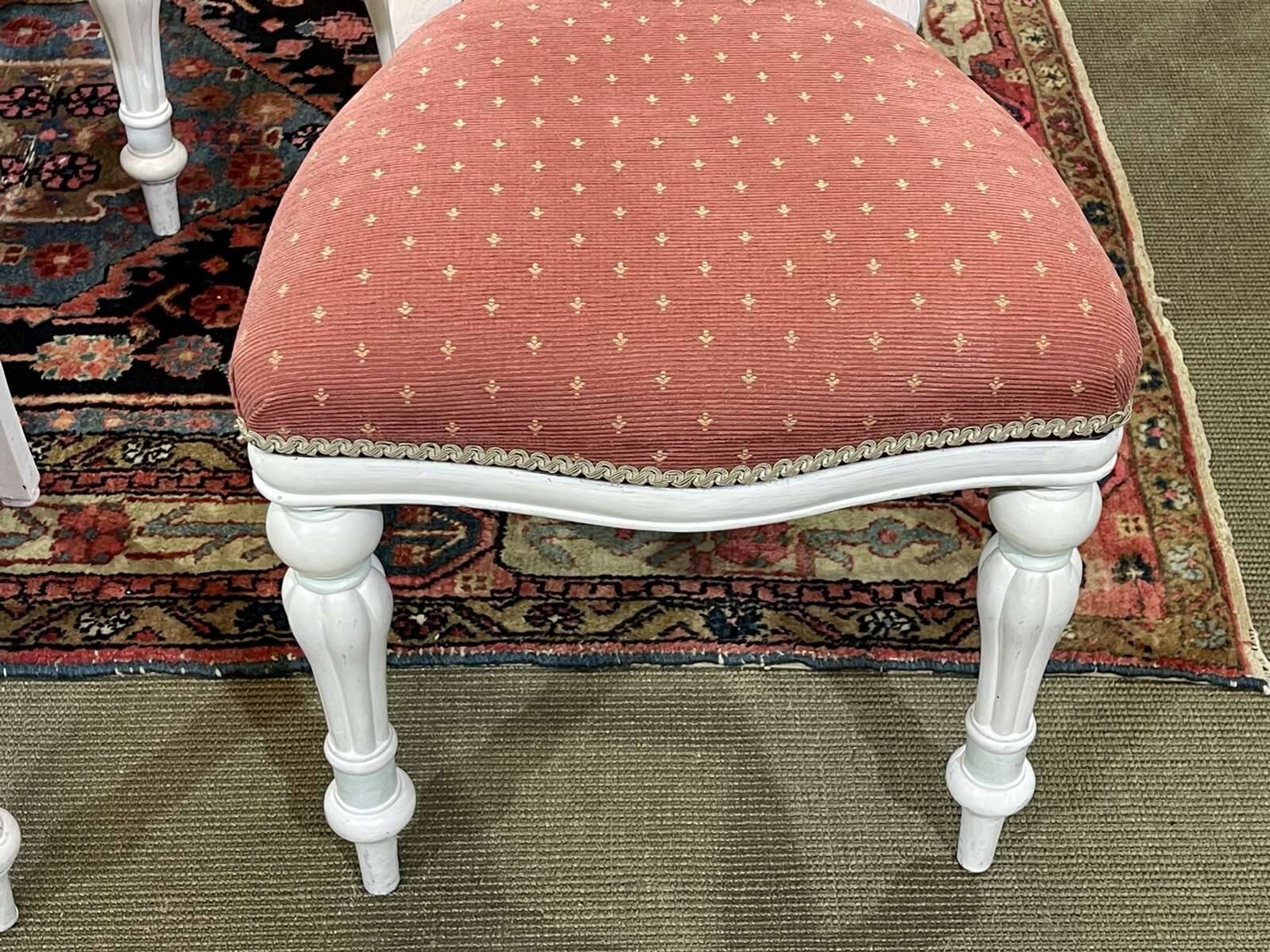 Set of 6 English Victorian style mahogany chairs.