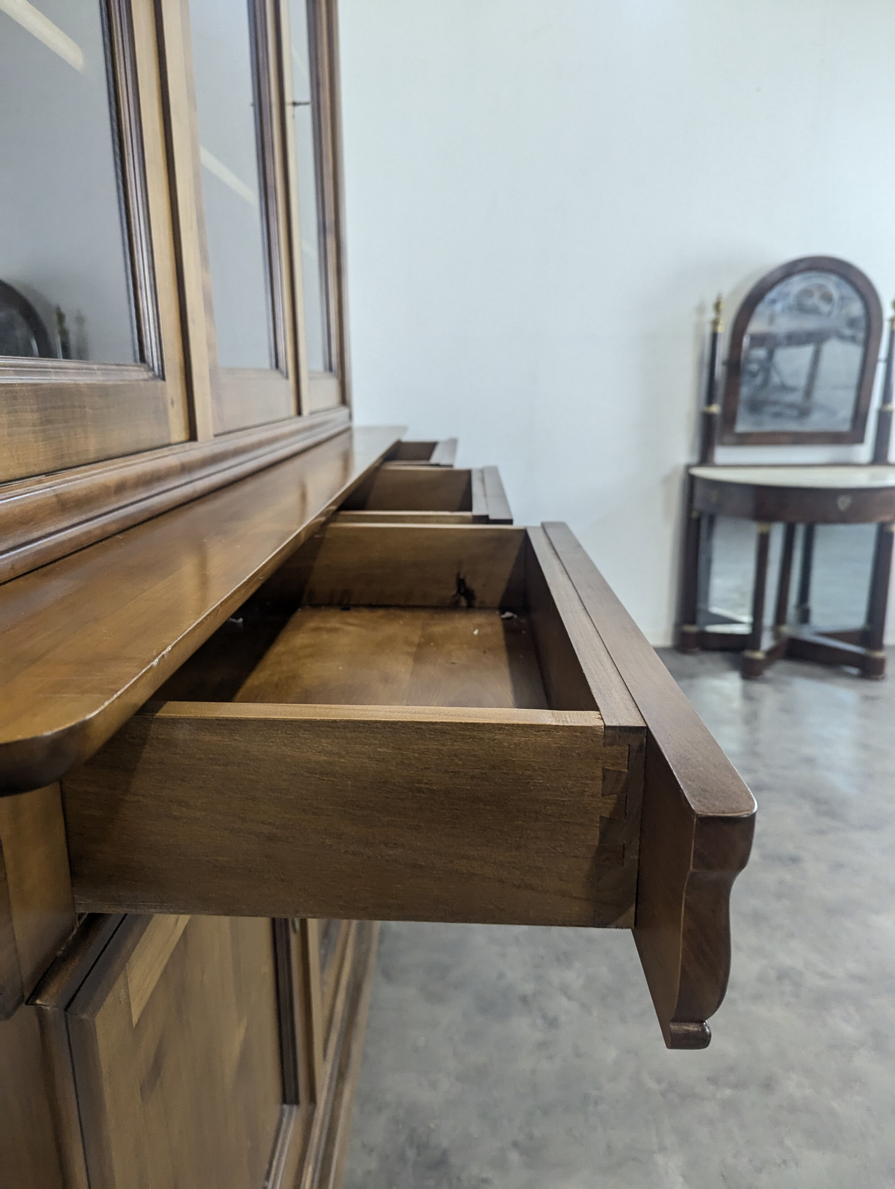 Louis Philippe style bookcase in cherry wood